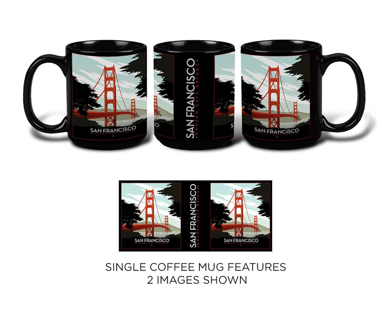 San Francisco Stackable Espresso Mugs Golden Gate Bridge Stackable Espresso  Mugs : Cable Car Store