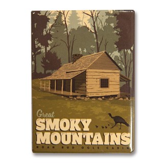 Great Smoky Noah Bud Ogle Cabin American Made Metal Magnets