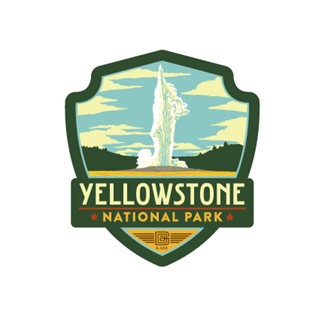 Yellowstone Old Faithful Emblem Magnet | Vinyl Magnet