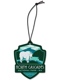 North Cascades Emblem Wooden Ornament | American Made