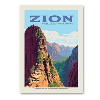 Zion Ascent to Angels Landing Vert Sticker | Made in the USA