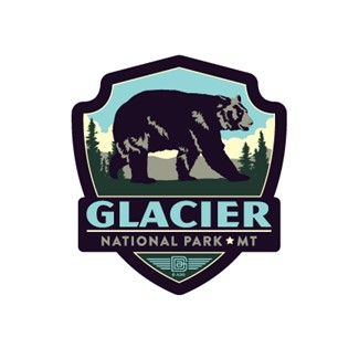 Glacier NP Bear Emblem Sticker | American Made
