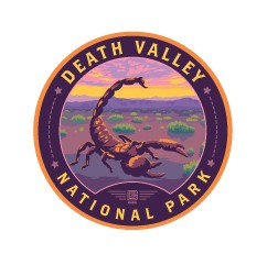 Death Valley NP Scorpion Circle Sticker | Emblem Sticker