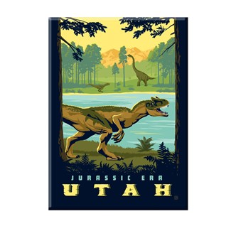 Utah in the Jurassic Era Magnet | Metal Magnet