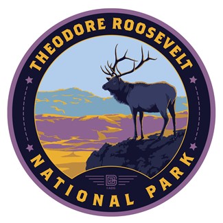Theodore Roosevelt NP Elk | Circle Sticker