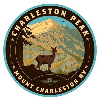 Charleston Peak Circle Sticker| American Made