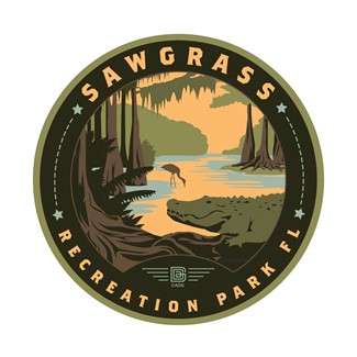 Sawgrass Gator Circle Sticker| American Made
