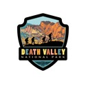 Death Valley NP Zabriskie Point Emblem Wooden Magnet