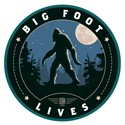 Bigfoot Lives Circle Sticker