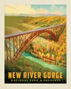 New River Gorge NP& Preserve Bird's Eye View 8" X 10" Print