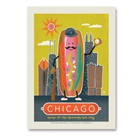 Chicago Hotdog Vertical Sticker