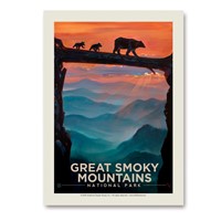 Great Smoky Bear Crossing Vertical Sticker