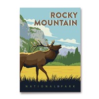 Details about   Painted Metal Refrigerator Magnet Rocky Mountain National Park Elk Scenery 