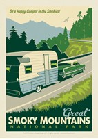 Great Smoky Car Camping Postcard