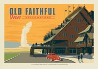 Yellowstone Old Faithful Inn Postcard