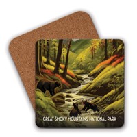Great Smoky Mountains NP Splashing Cubs Coaster