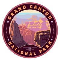 Grand Canyon NP 100th Anniversary Landscape Circle Sticker
