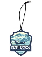Kenai Fjords NP Emblem Wood Ornament
