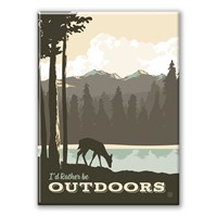 I'd Rather be Outdoors Magnet