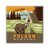 Polson, MT Square Magnet