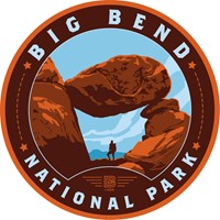 Big Bend Balanced Rock Circle Sticker